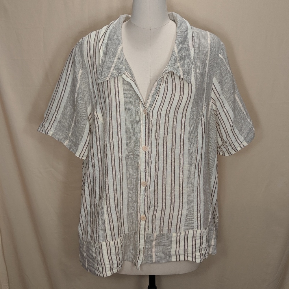 Women's Linen Button Down Shirt